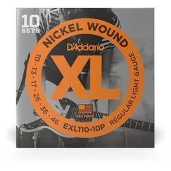 D’Addario EXL110-10P - XL Electric Nickel Wound 10er Pack | 010-046 - Saiten E-Gitarre