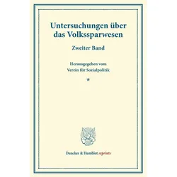 Untersuchungen über das Volkssparwesen., Fachbücher