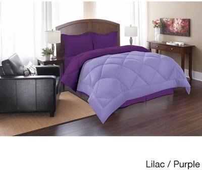 3 Piece All-season Down-Alternative Reversible Comforter Set