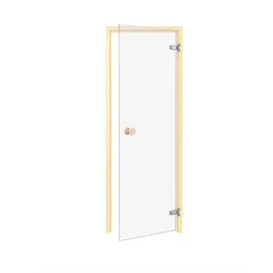 Saunatür Classic - Pinie / Glas Klar / 60 x 190
