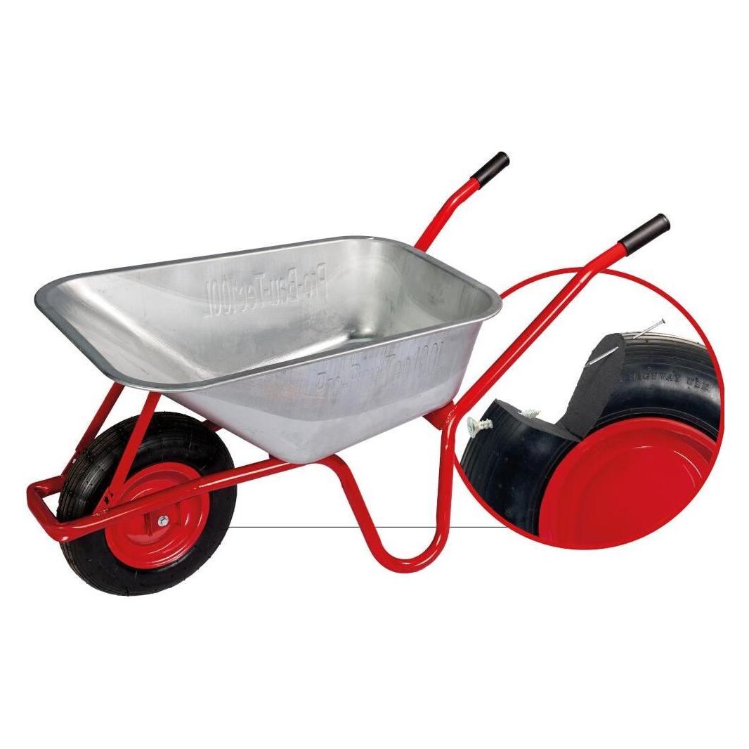 pro-bau-tec Garten- und Baukarre 100 l mit PU-Rad (PU-10092)