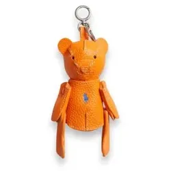 Polo Ralph Lauren für Damen. 427P13276006 Polo Bear Taschenanhänger aus Fell orange (OSFA), Lässig, Leder
