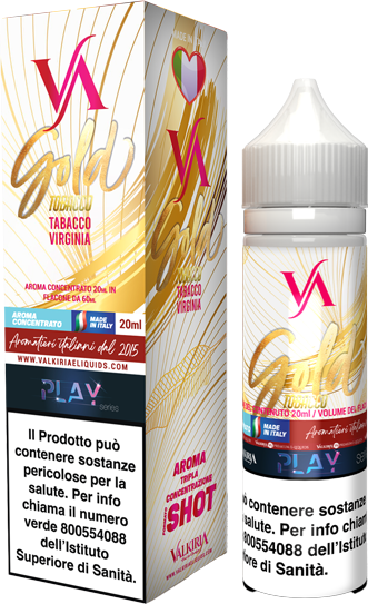 Valkiria Gold Tobacco Liquido Shot 20ml Tabacco