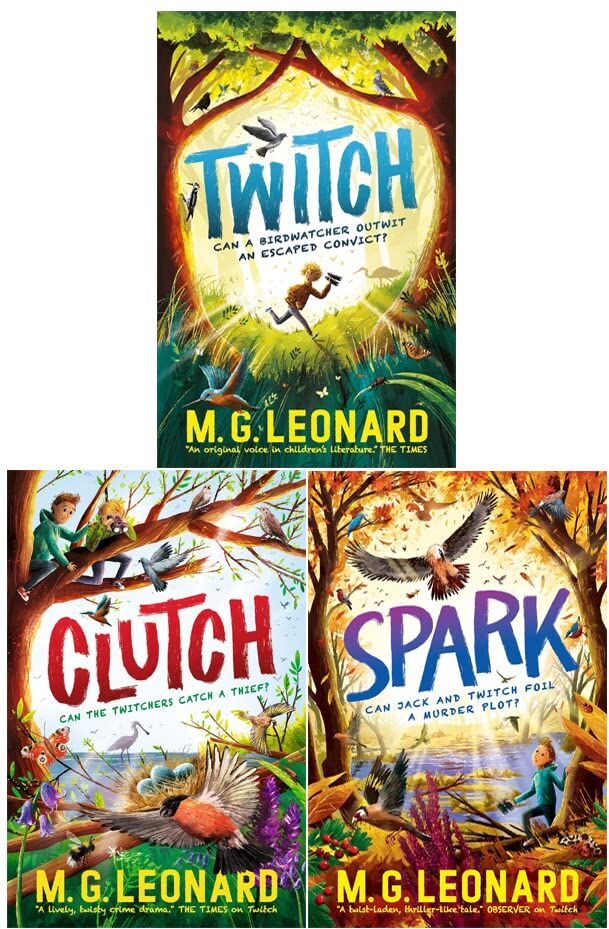 Walker Books The Twitcher Series Collection 3 Books Set by M. G. Leonard (Clutch, Spark, Twitch)