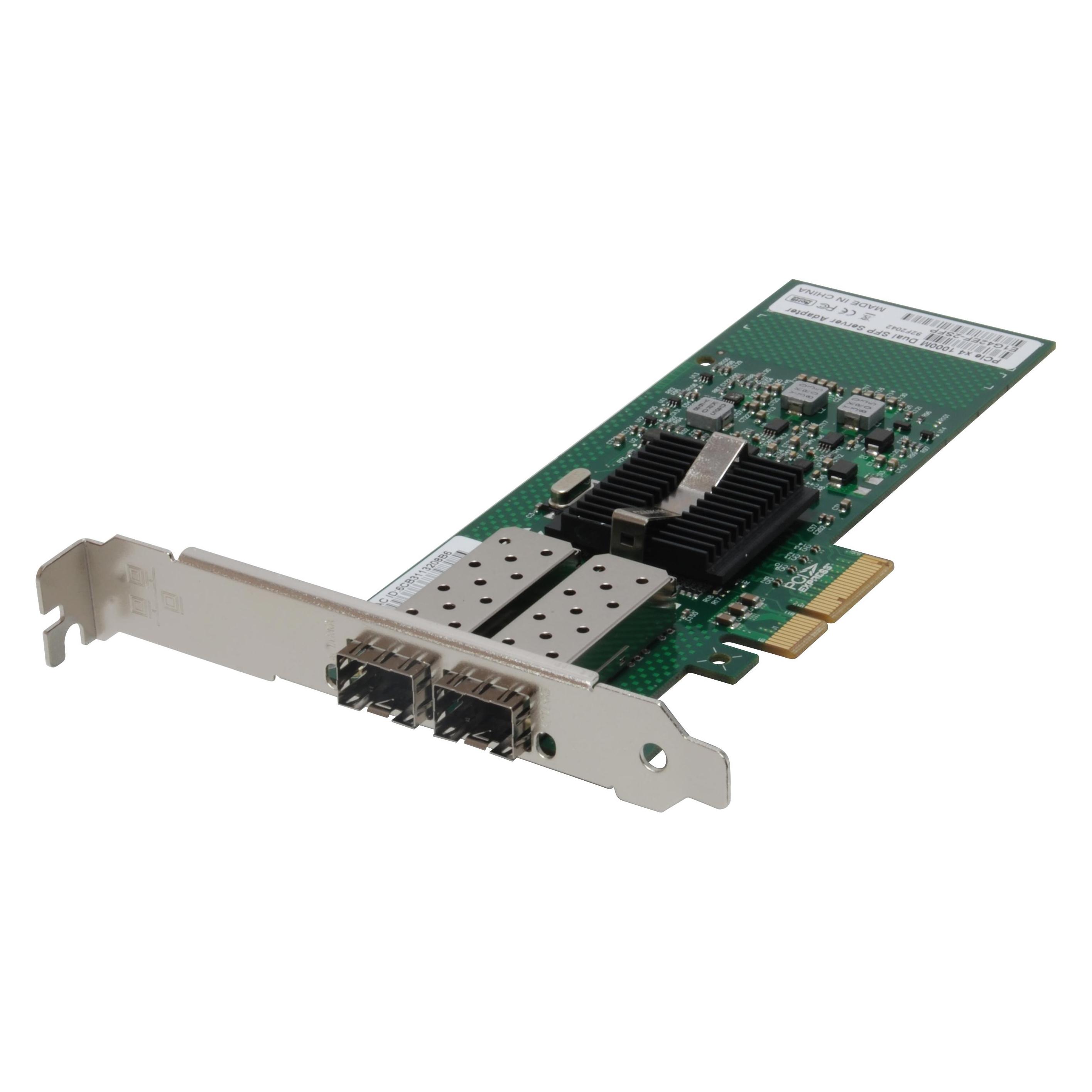 LevelOne Gigabit SC Fiber PCIe Network Card 4xPCIe 2xSFP (Mini PCI Express) (GNC-0122)