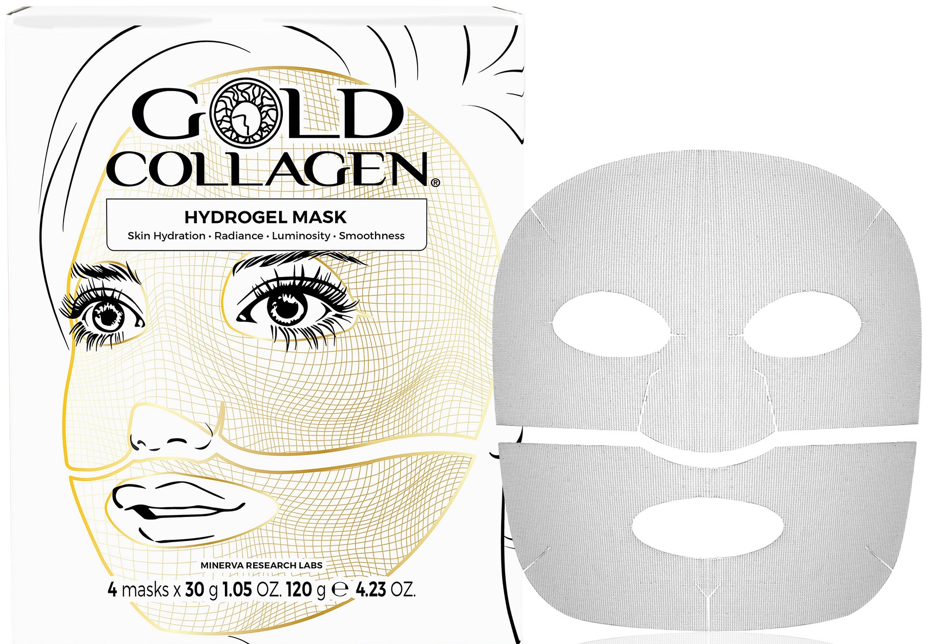 Gold Collagen Hydrogel Mask 4x30mL