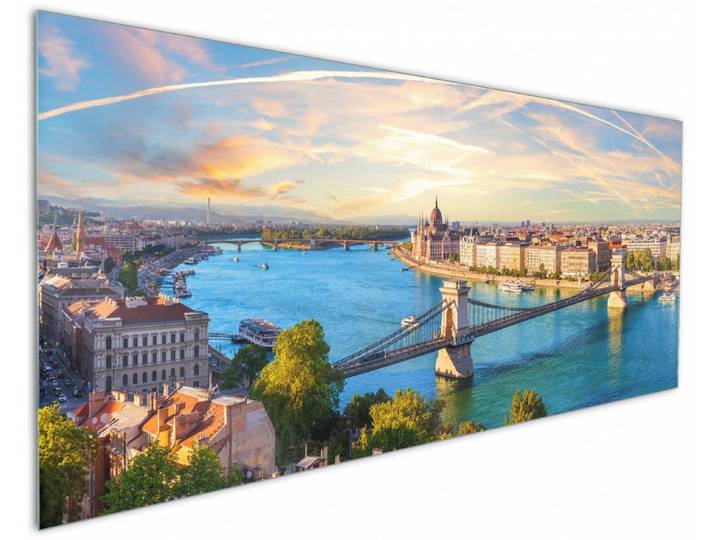 Wallario Küchenrückwand Metropole an der Donau, (1-tlg)