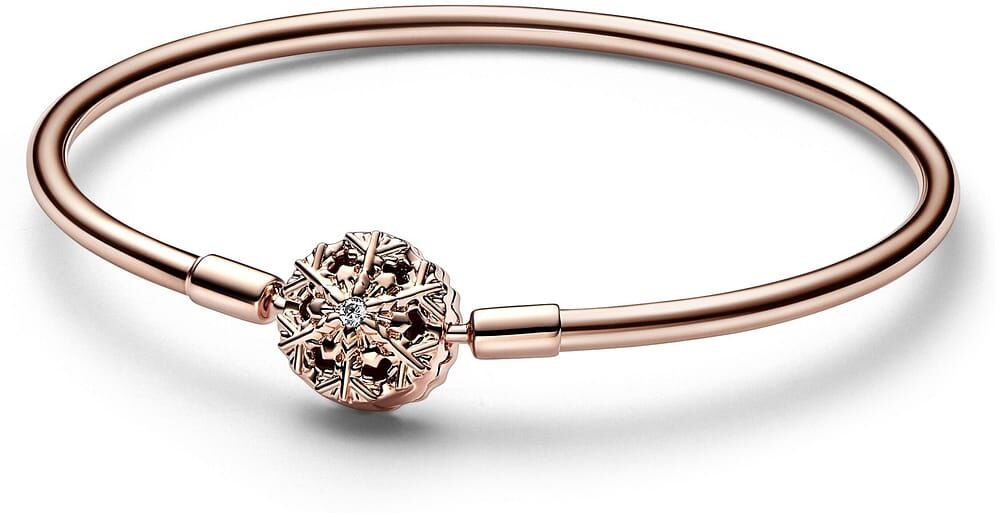 Jonc Pandora Fermoir Flocon De Neige Scintillant Pandora Moments (Taille: 19cm) Femme