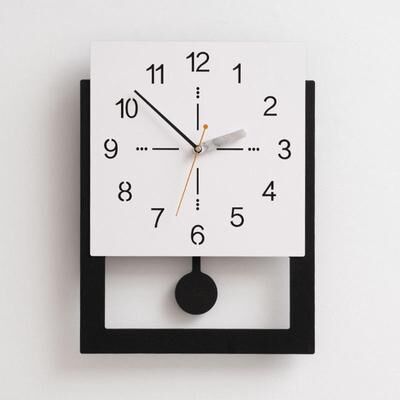 Inspired Deals Minimalist Modern Wall Clock Decorative Silent Wall Clock For Living Room & Home Decor Pearl White Swing