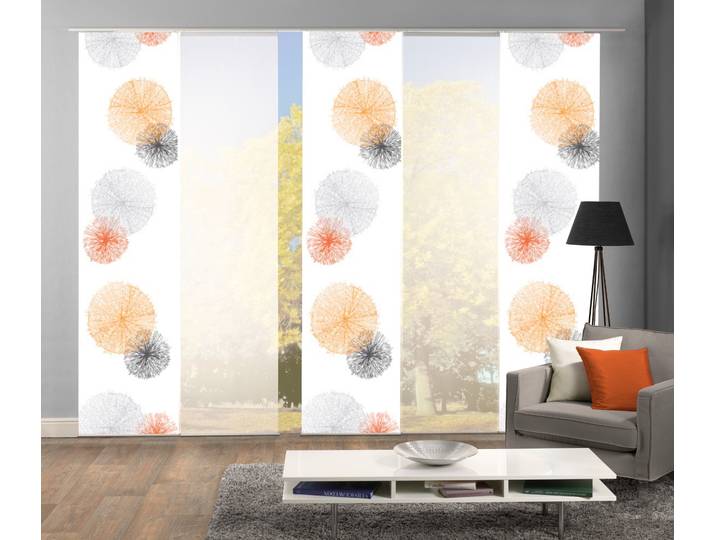 Schiebegardine HOME WOHNIDEEN SCOPPIO , orange, B:60cm H:245cm, Polyester, Gardinen, Schiebegardine, HxB: 245x60, inkl. Befestigungszubehör