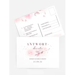 Antwortkarten Hochzeit selbst gestalten mit Spruch und Fotos im Onlinedesigner bei Meine-Kartenmanufaktur.de