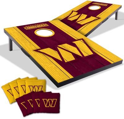 Skip's Garage Washington Commanders NFL Compact 2x3 Tailgate Cornhole Board Set