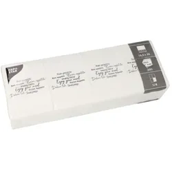300 Snackservietten `DAILY Collection` 1/4-Falz 24 cm x 16,5 cm weiss `Enjoy your Meal`