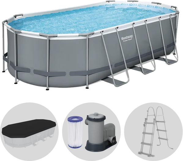 Bestway Power Steel 56710DE - 549x274x122 cm - Frame Pool, oval