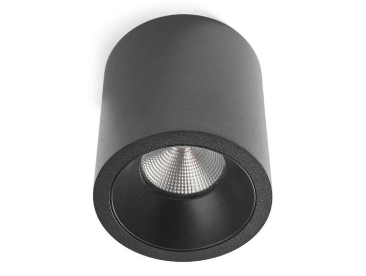 Tube Plafonnier 2700K Noir - Antidark - Salon / séjour - Aluminium