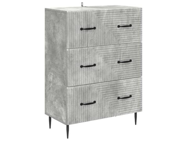 RJPLMFV Schubladenschrank aus Holz, grau, Beton, 66 x 34,5 x 89,5 cm, für Langlebiges Holzwerkstoff, elegante Metallgriffe, geräumige Schubladen, vielseitiges Design, einfache Reinigung mit Tuch