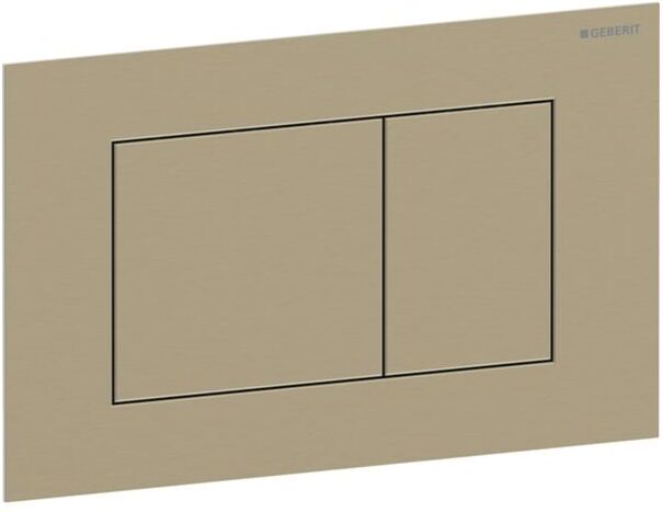 Geberit Sigma 40 Square Betätigungsplatte 115629QF1 Square, messingfarben / gebürstet, easy-to-clean-beschichtet, für 2-Mengen-Spülung, Round