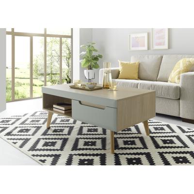 Couchtisch HOME AFFAIRE "Torge, Beistelltisch, Wohnzimmertisch, Tisch, Sofatisch", braun (scandi oak dekor, scandi oak dekor, scandi oak dekor), B:107cm H:46cm T:63cm, Tische, Couchtisch, Schubkästen und Ablagefach, in drei Farben verfügbar