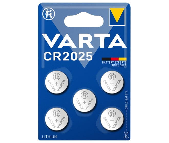 VARTA AG VARTA Professional Electronics Knopfzelle Batterie CR 2025 5er Blister 06025101415