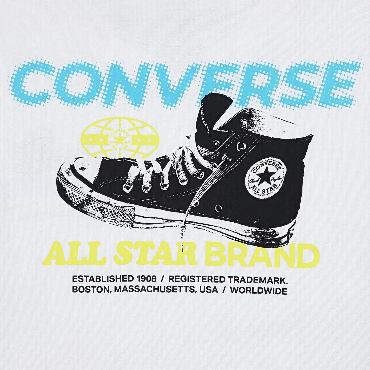 CONVERSE T-shirt manches courtes, logo poitrine