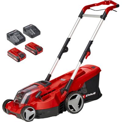 Akkurasenmäher EINHELL "Einhell Power X-Change RASARRO 36/36", rot, B:46cm H:95cm T:138,5cm, Rasenmäher, mit 2x Akku 18V/3,0Ah Plus und 2x Ladegerät