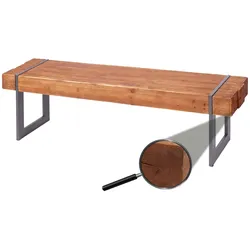Sitzbank MCW-A15, Esszimmerbank Bank, Tanne Holz rustikal massiv MVG-zertifiziert ~ braun 160cm