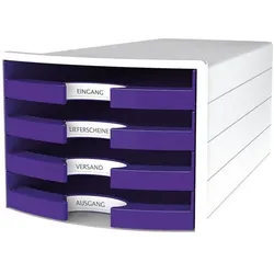 HAN Schubladenbox »IMPULS« DIN A4/C4 lila, 28x23.5x36.7 cm