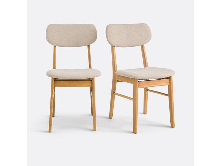 LA REDOUTE Lot de 2 chaises vintage, Selyn Beige
