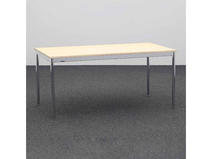 Schreibtische System4 160x80 cm, Eiche/Verchromt, Neu, Bürotisch - für Büro oder Homeoffice