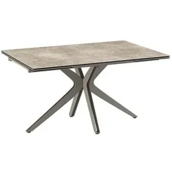 Akante Esstisch mit Auszug Influence 150/230 x 100 cm Keramik Zementgrau 150