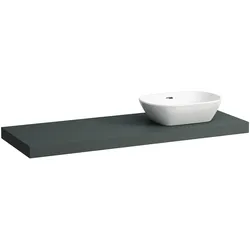 LAUFEN LANI Waschtischplatte, ein Ausschnitt rechts, 1370x495x65mm, H4046831122661, Farbe: Verkehrsgrau