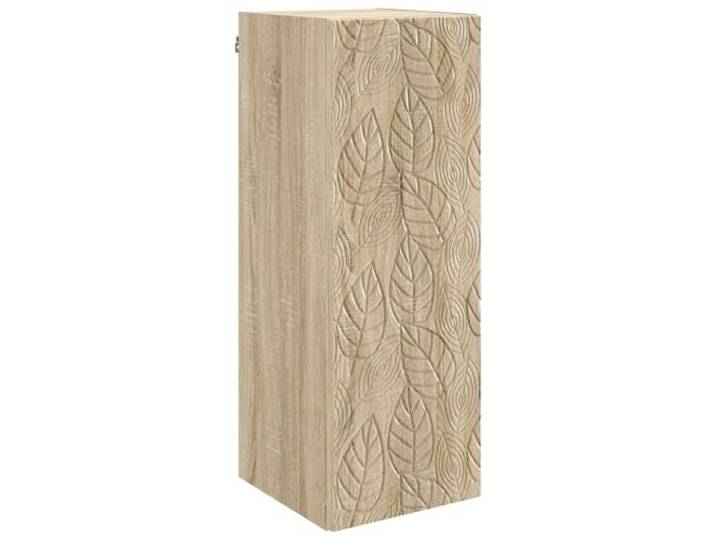 Wandschrank 33 x 34,5 x 90 cm Holzwerkstoff Sonoma-Eiche mit 90 Grad Wandmontage spart Bodenfläche, Holzbretter für Ordnung, pflegeleichte Oberfläche, vielseitig nutzbar