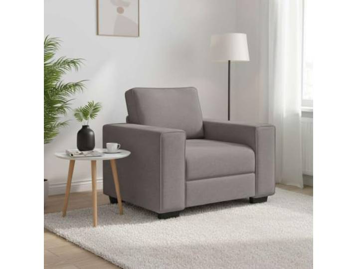 HEFZGDB Sessel Taupe 60 cm Stoff Polsterstuhl Wohnzimmer Sessel mit Breiten Armlehnen und robustem Holz Metall Gestell für hohen Komfort und Stabilität im Büro oder Gästezimmer