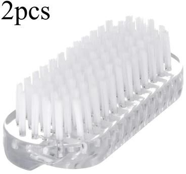 Trendy Discount Goods Nail Cleaning Scrubbing Brushes, Durable Double Sided Nail Brush For Hand Nail Scrubbing, Nail Art Manicure Tools 2pcs