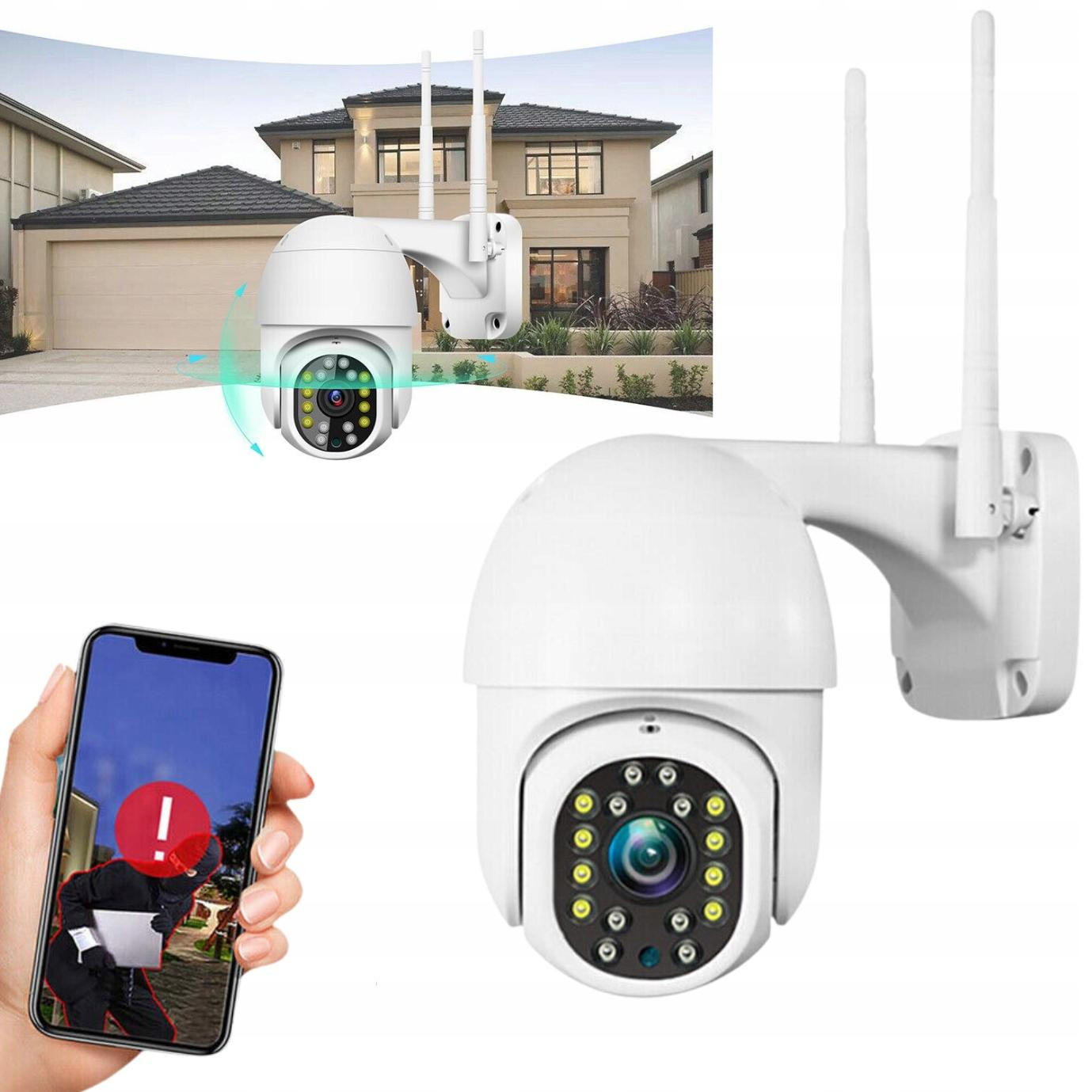 EDUP EH-1536P12 Draadloze IP-bewakingscamera, HD, WiFi, draaibaar voor slimme woningen