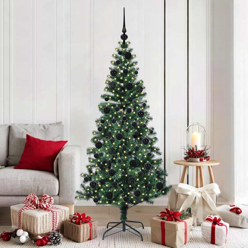 Prolenta Kunstkerstboom met ingebouwde verlichting, groen, 180 cm
