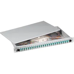 B70901-12OM3 - Spleißbox LC 12 Pigtails / 6 Kupplungen OM3