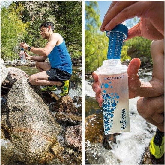 BeFree Waterfilter voor drinkwater, geschikt voor outdoor situaties, transparant
