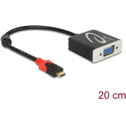 DeLOCK 62994 Videokabel-Adapter 0,2 m USB Typ-C VGA (D-Sub) Schwarz