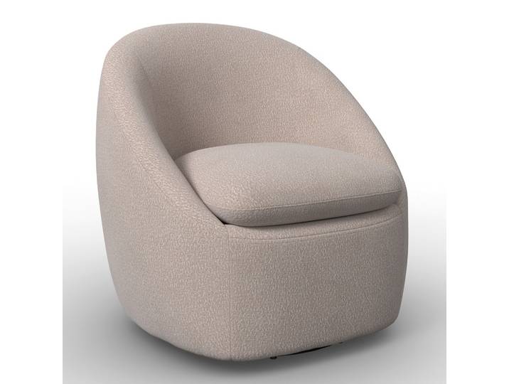 Sessel Dora Chenille Creme drehbar