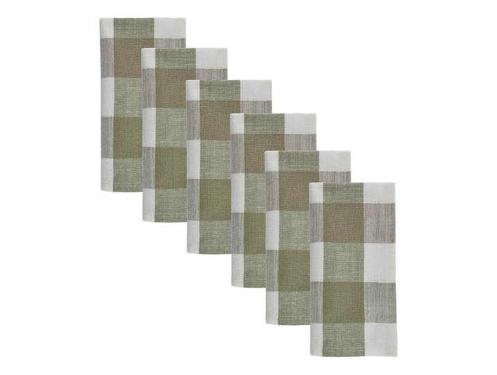 Serviettes 6 pièces 42 x 0 x 42cm Vert