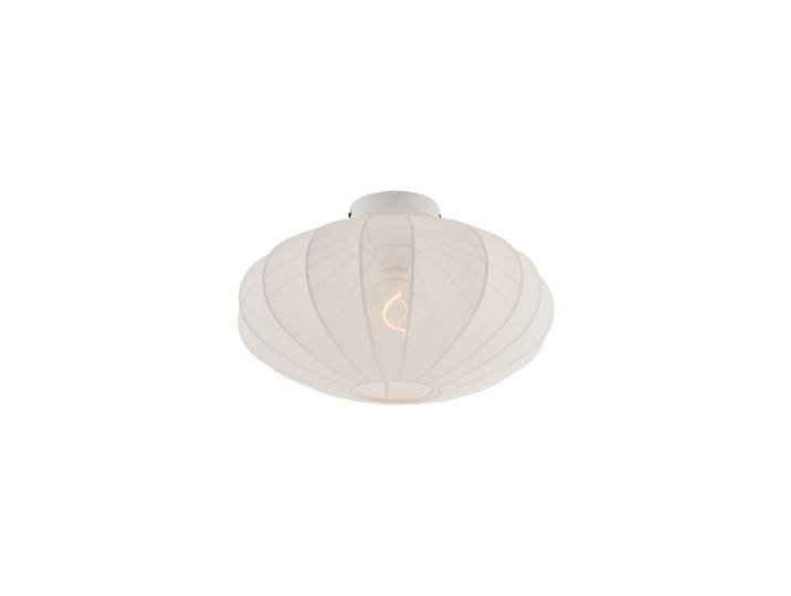 Plafonnier Japandi blanc avec abat-jour en tissu - Bida
