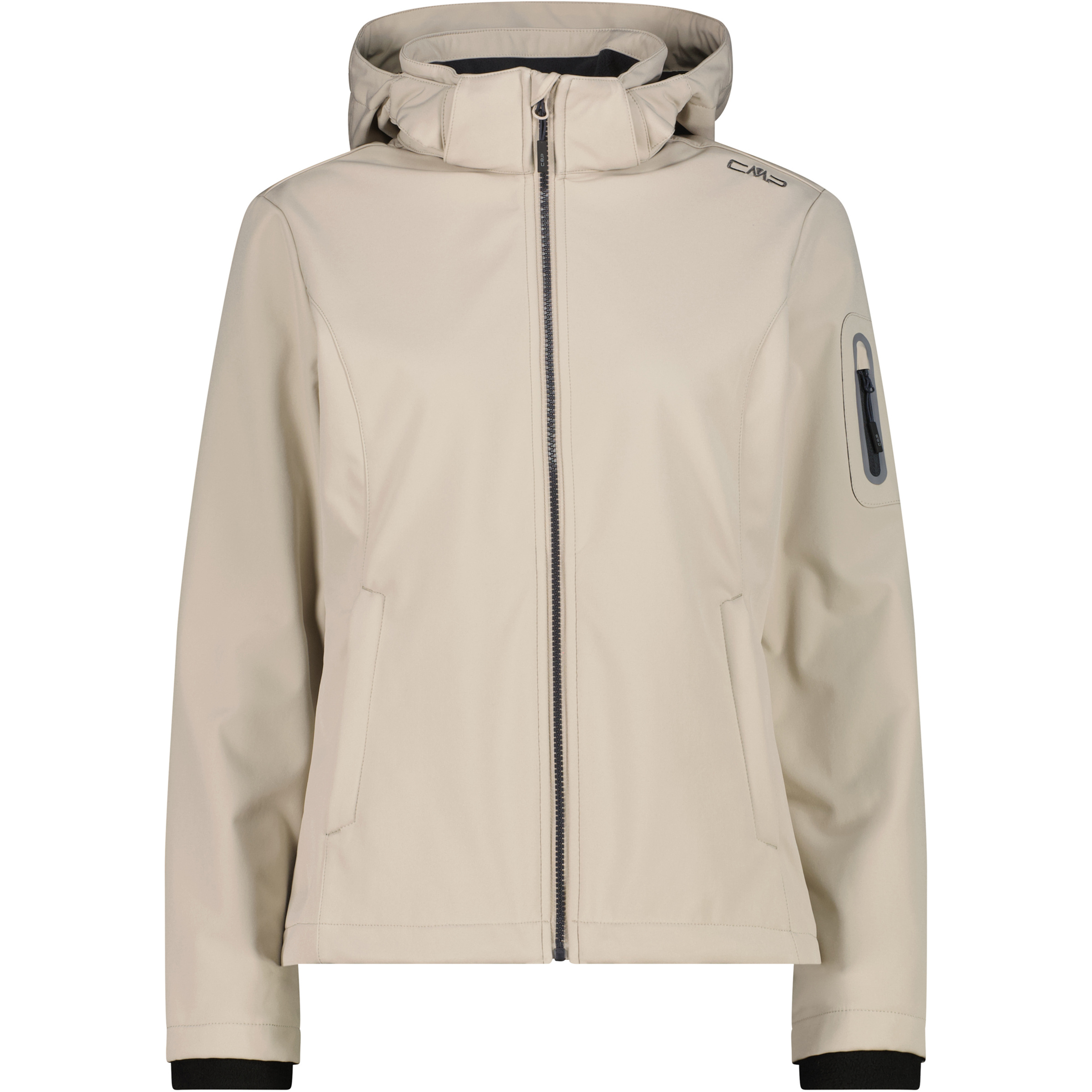 CMP Softshell Damen Softshelljacke beige Größe M Trekking Wasserabweisend