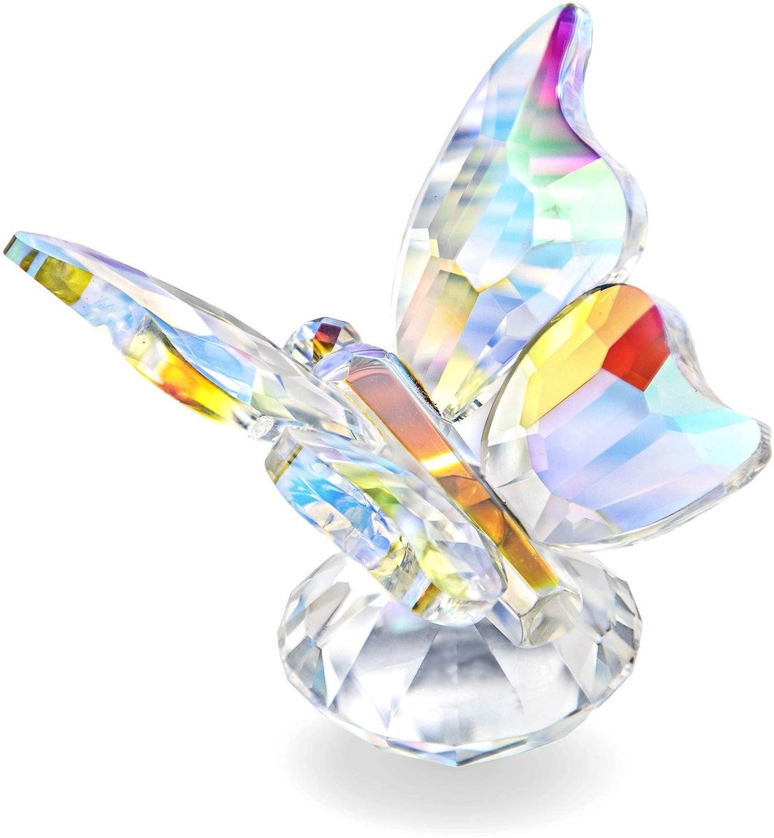 Cosensi Crystal Butterfly Figurine - Handgemaakt Glazen Vlinder - Modern Tafeldecoratie - Hoogte: 7,5 cm