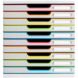 Exacompta 302913D 1x MODULO A4 - 10 Laden Black Office - Regenbogen