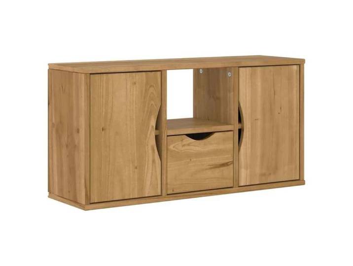 VIDAXL Armoire Télé Contemporain décor - Meuble TV - avec tiroir - ODDA - 79x24x40 cm - bois massif - pin 33891