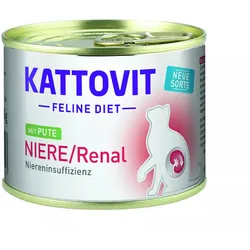 KATTOVIT Niere/Renal Truthahn 185g für Katzen mit chronischer Niereninsuffizienz