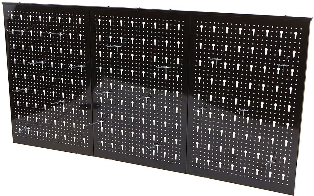 HBM Mur d'outils en acier avec 18 crochets