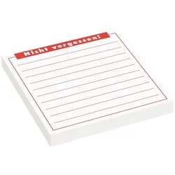 inFo Haftnotizblock »Nicht vergessen!« 100 x 100 mm weiß