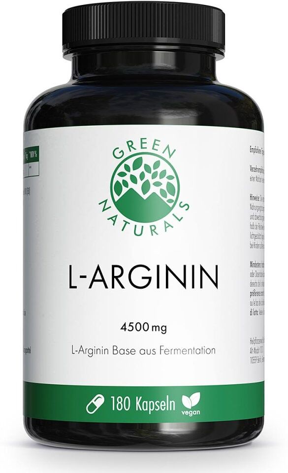 Green Naturals® L-Arginin Base 4500 mg Kapseln vegan 180stk